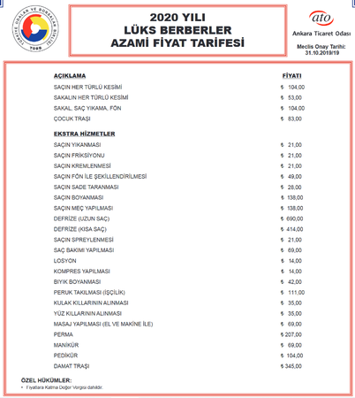Ankara Kuaför Fiyatları - Ankara Berber Fiyatları 10