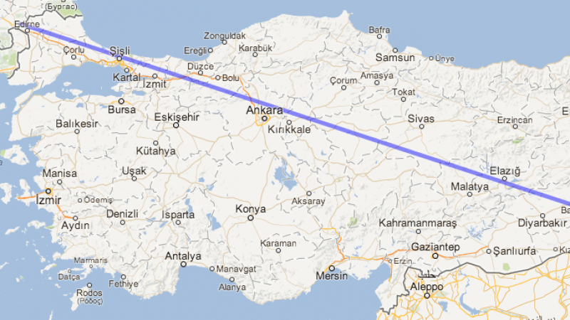 Türkiye'nin Bir Ucundan Diğer Ucuna Kaç Saatte Gidilir 2026? Ankara'nın Bir Ucundan Bir Ucu Kaç Km? 1