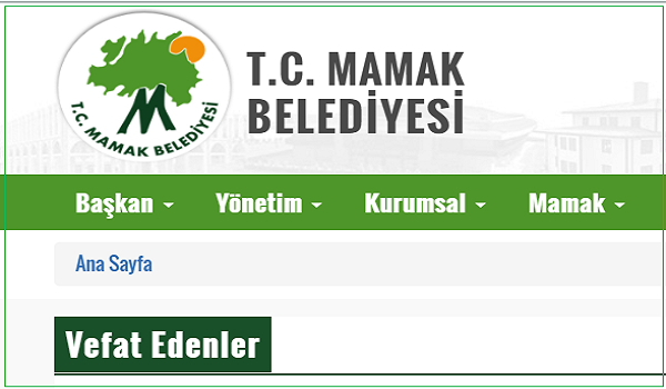Ankara Mamak Vefat Edenler! Ankara'da Vefat Edenler Listesi - Mamak Belediyesi Vefat Listesi 1