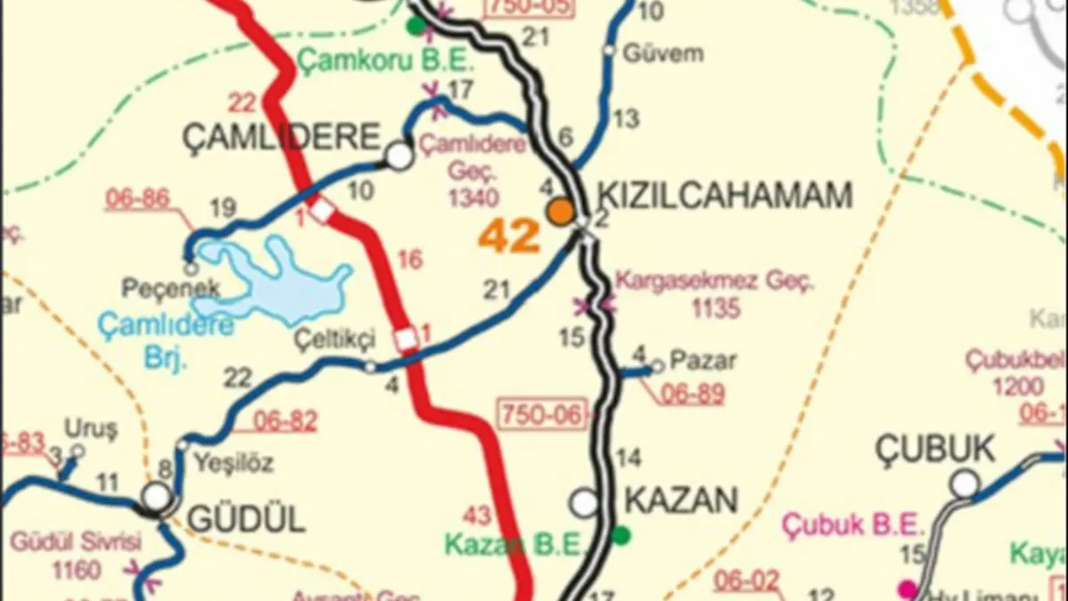 Ankara’dan Kızılcahamam’a gidecekler dikkat: Yol çalışması... Kahramankazan Yolu 21 KM!