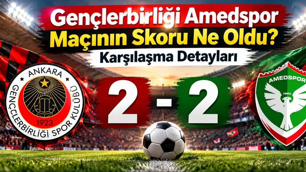 Gençlerbirliği Amedspor Maçının Skoru Ne Oldu? Karşılaşma Detayları