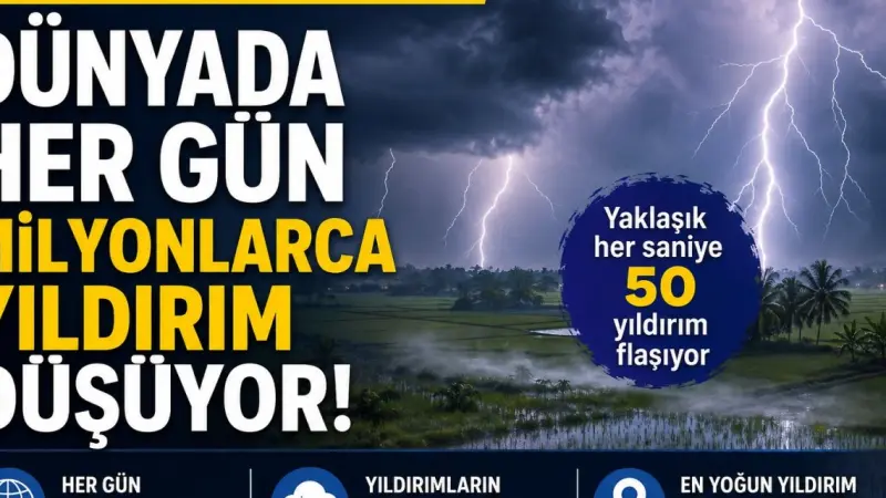 Dünyada Her Gün Milyonlarca Yıldırım Düşüyor! Bu Gerçeği Daha Önce Hiç Duymadınız!