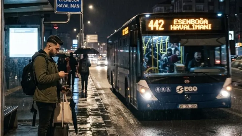 Ankara'da Gece Uçağı Olanlar Dikkat! Esenboğa’ya Gece Nasıl Gidilir? 442 EGO Otobüsü Saatleri Belli Oldu!