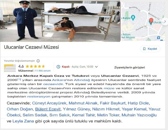 Ulucanlar Cezaevi Müzesi Nerede, Nasıl Gidilir? Ankara Ulucanlar Cezaevi hafta sonu açık mı? Ulucanlar Cezaevi Müzesinde kimler var?